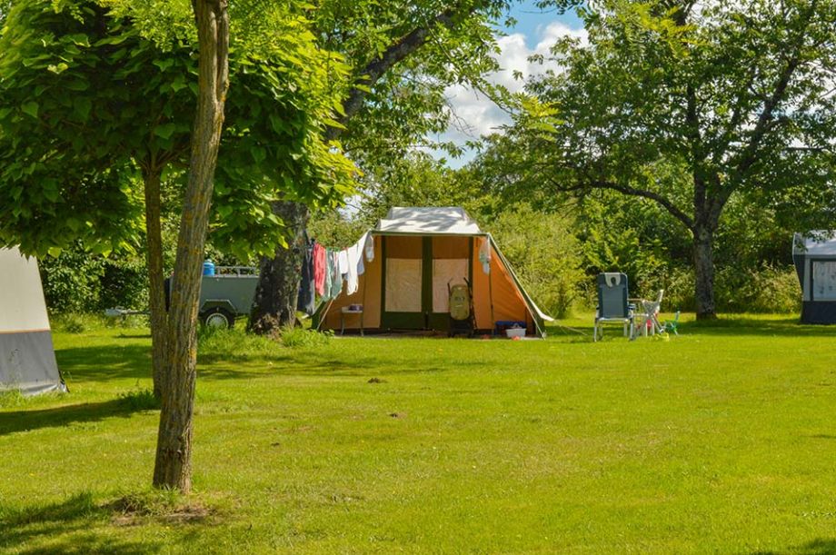 kampeerplaats op de camping
